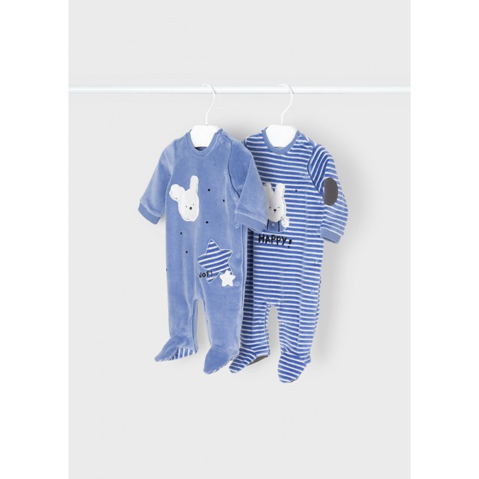 Pyjamas (2) velours bleu Mayoral